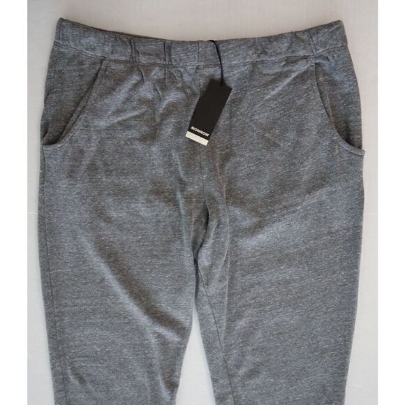 Monrow HB0307-30 Women's Sz Large Gray Heather Supersoft Jogger Sweatpants - Picture 3 of 11